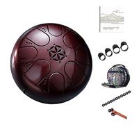 DAZZLEEX Slit Drums, Steel Tongue Drum, 5in 8 Tone Portable Handpan with Drumsticks Beginners Tools for Musical Education(C)