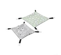DAZZLEEX Small Animal Hanging Bed 5pcs Double Sided Swing for Cage Guinea Pig Rat Rabbit Ferret Chinchilla 28x28cm
