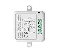 DAZZLEEX Small Smart Light Switch DIY WiFi Breaker Module 1-Gang Works With Voice Control for COVERT 10A 100-240V Smart Switch