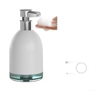 DAZZLEEX Smart Soap Dispenser 320Ml Touchless Soap Dispenser With Five Adjustable Gears IPX7 Waterproof Battery Operated For Bathroom Kitchen Office(White)