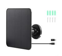 DAZZLEEX Solar Panel Charger For Ring Video Doorbell, 5W 5V Camera Surveillance Doorbell Solar Panel Charging Board With Voltage Stabilizer(Black)