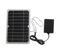 DAZZLEEX Solar Powered Oxygen Pump 5W 5V Monocrystalline Panel With Dual Air Stones USB Charging Fish Tank Aquarium Aerator Portable Fishing Oxygenator Kit