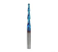 DAZZLEEX Spiral Ball Nose End Mill Router Bit 6.35mm Shank 2-Flute Tapered Carbide Cutter For CNC Machining Center High Speed Milling Tool(3.125mm)