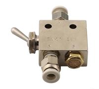 DAZZLEEX TAC2-31V Pneumatic Mechanical Valve, 2-Position 3-Way Air Control Valve with 6mm Connectors, Brass Body (Nickel Plated), Rc1/8" Threads, 0-0.9 MPa