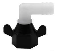 DAZZLEEX Water Pump Connector for SHURFLO Submersible Sewage Pump Outlet Adapter Fitting 51F03 Quick Release ABS Plastic Elbow 20mm 21mm Port Black(A)