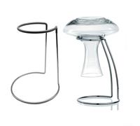 DAZZLEEX Wine Decanter Drying Stand, Glass Carafe Drying Rack Carbon Steel for Surface Chrome Plated + PVC for Hotel/bar/Restaurant