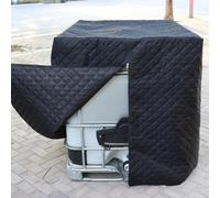 DAZZLEEX Winter Warm 1000L Ton Rainproof Sunshade IBC Ton Plus Cotton Thickened Thermal Cover Printed Pattern(Black)