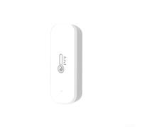 DAZZLEEX Wireless Temperature Humidity Sensor for Home Assistant Smart Automation Real-Time Monitoring with 30 Days Data Storage Low Power ABS White 6.8x2.3x1.9cm