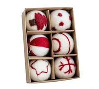 DAZZLEEX Wool Felt Balls, Christmas Ball Ornaments Colourful Wool Pompom Bunting Ornament For Holiday Wedding Party(B)