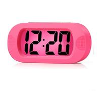 DAZZLEEXLuminous Silicone Alarm Clock, Anti-fall Silicone Clock Lazy Wake Up Snooze Electronic Clock For Bedroom, Desk(Pink)