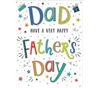 Dazzles Father's Day Card - Dad Have A Very Happy Father's Day,8 x 6 inches