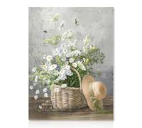 Dazzlewall Daisy Flower Wall Art Poster Rustic Floral Prints, Farmhouse Botanical Wall Poster for Bathroom Bedroom Living Room Decor 12x16 in Unframed