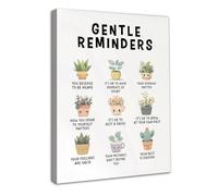 Dazzlewall Framed Gentle Reminders Wall Art Positive Affirmations Prints, Inspirational Quotes Poster for Classroom Office Bedroom Decor 12×16 in