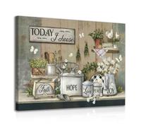 Dazzlewall Framed Rustic Kitchen Wall Art Decor, Motivational Quotes Poster for Farmhouse Dining Room Decor 12x16 in