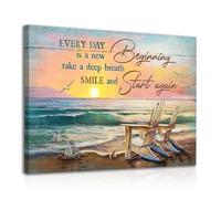 Dazzlewall Framed Vintage Beach Wall Art Decor Sea Turtle Picture, Motivational Quotes Wall Poster for Bathroom Bedroom Office Decor 12x16 in
