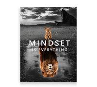 Dazzlewall Inspirational Lion Canvas Wall Art, Motivational Quotes Growth Mindset Poster for Bedroom Living Room Office Decor 12x16 in Unframed