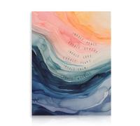 Dazzlewall Mental Health Wall Art Poster, Inhale Exhale Meditation Abstract Watercolor Canvas Prints for Therapy Office Bedroom 12x16 in Unframed
