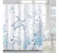Dazzlewall Sea Turtle Shower Curtain for Bathroom Mould & Mildew Resistant
