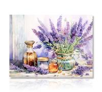 Dazzlewall Vintage Farmhouse Wall Decor Poster Purple Lavender Rustic Flower Wall Poster for Bedroom Living Room Decor 12x16 in Unframed