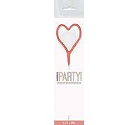 Dazzling Birthday Rose Gold Glitz Heart Sparkler (17cm) - Stunning & Unique Party Decor - Perfect Centerpiece or Cake Topper - 1 Pc