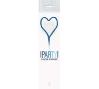Dazzling Blue Glitz Heart Birthday Sparkler (17cm) - Perfect for Memorable Milestones - 1 Pc