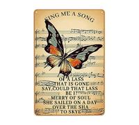 Dazzling Butterflies Sing A Song For You Tin Sign Vintage Metal Poster Funny Wall Metal Sign For Cafe Restaurant Shed