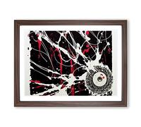 Dazzling Cassette Tape Art Abstract Framed Print | A2 Walnut Framed Wall Art | Ready to Hang | Abstract Fantasy Picture | Living Room Bedroom Lounge Office
