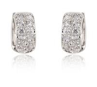 Dazzling Clear Round Cut Flawless Cubic Zirconia Small Hoop Earrings Women