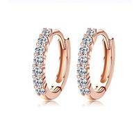 Dazzling Crystal Circle Round Hoop Earrings for Women Jewelry
