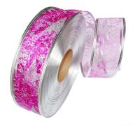 Dazzling Decorative Christmas Ribbon Measuring at a Practical Length of 100 Yards by Width of 5cm Great For All Occasions (Rose Red B)