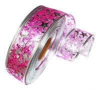 Dazzling Decorative Christmas Ribbon Measuring at a Practical Length of 100 Yards by Width of 5cm Great For All Occasions (Rose Red A)