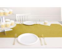Dazzling Gold Glitter Table Runner - Premium Plastic & Sparkling Design - Perfect for Weddings, Parties & Special Occasions - 1 Pc