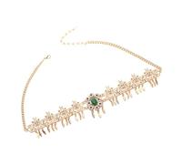 Dazzling Head Chain with Radiant Stones for Women ' S Galas and Formal Middle Eastern Bridal Jewelry