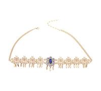 Dazzling Head Chain with Radiant Stones for Women ' S Galas and Formal Middle Eastern Bridal Jewelry