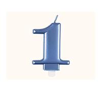 Dazzling Metallic Blue Number 1 Birthday Candle - Perfect Cake Topper for Unforgettable Milestones - 1 Pc