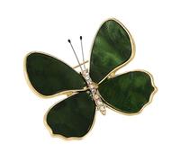 Dazzling Metallic Butterfly Accessory Multi Layer Wing Design Finish Suitable For Outfit Pairing Elegant Crystal Butterfly Brooch