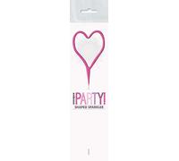 Dazzling Pink Glitz Heart Birthday Sparkler (17cm) - Perfect for Memorable Milestones - 1 Pc