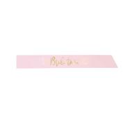 Dazzling Pink & Gold Bride to Be Sash - Elegant Bachelorette Party Accessory - Perfect for Memorable Celebration - 1 Pc