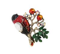 Dazzling Rhinestones Bird Brooch with Unique Oil Drip Techniques Lapel Accessory for Everyday Wear or Special Occasions Crystal Bird Brooch