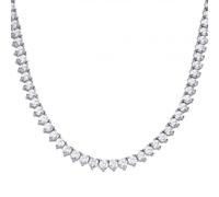 Dazzling White Zirconia Tennis Necklace - Diamonfire N4231