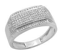 DazzlingRock Collection Men's Engagement Wedding Ring 8 Sterling-Silver