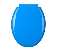 Dazzluxe Round PP Toilet Seat with Lid, Quiet Soft Close Color Toilet Seats Cover, Easy To Install & Clean, Adjustable Plastic Toilet Seat,Blue
