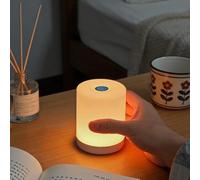 DAZZY DOT Portable Night Light for Baby Nursery, 2600mAh Rechargeable Battery Operated Touch Light with Warm Yellow, Dimmable Nursery Nightlight for Breastfeeding, Bedside, Travel