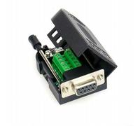 DB-9 D-Sub Serial Adapter Solderless for Breakout Board RS232/RS485 with Screw Cap PVC Housing Gold-Plated Contacts Black (Female + Screw)