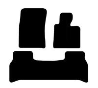 DB Bespoke - Car Floor Mats for Land Rover Range Rover Vogue 2002-2012 - Tailored Mats - Grey Trim - Black Carpet - Anti Slip Mat - Non Slip - Velcro Fixing - UK Made