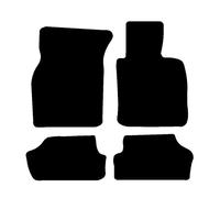 DB Bespoke - Car Floor Mats for Mini Mini Cooper 2015-2024 3 Door - Tailored Mats - Red Trim - Velour Black Carpet - Anti Slip Mat - Non Slip - Velcro Fixing - UK Made