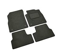 DB Bespoke - Tailored Car Mats - Compatible with Fiat Doblo Estate/MPV 2010-2020 - Grey Carpet - Non-Slip Carpet Mat - 4 pc Complete Car Floor Mats with Velcro clips - Grey with Black Trim