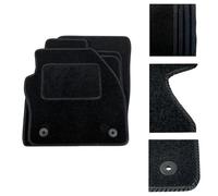 DB Bespoke - Tailored Car Mats - Compatible with Ford S Max 7 Seat 2013-2015 - Black Carpet - Non-Slip Carpet Mat - 6 pc Complete Car Floor Mats with 2 Velcro clips - BLACK