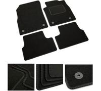 DB Bespoke - Tailored Car Mats - Compatible with Nissan Qashqai +2 2007-2010 - Black Carpet - Non-Slip Carpet Mat - 6 pc Complete Car Floor Mats with 1 clips - Black