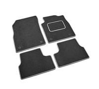 DB Bespoke - Tailored Car Mats - Compatible with Nissan Qashqai +2 2007-2010 - Grey Carpet - Non-Slip Carpet Mat - 6 pc Complete Car Floor Mats with 1 clips - Grey